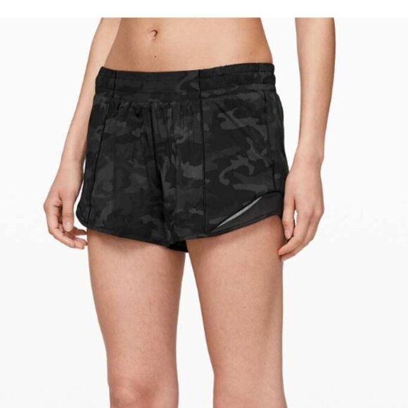 Lululemon Hotty Hot Short II *Long 4" Incognito Camo Multi Grey / Black - Picture 6 of 6